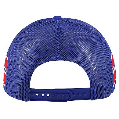 Men's '47 Blue New York Rangers Sideband Stripes Trucker Snapback Hat