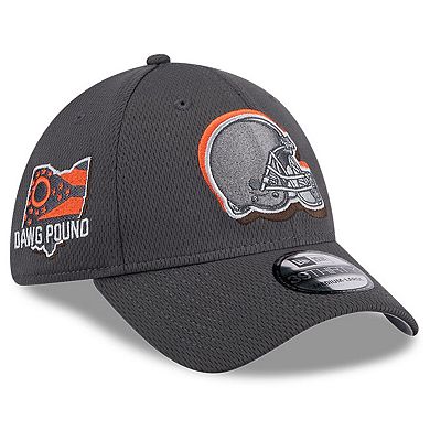 Men's New Era  Graphite Cleveland Browns 2024 NFL Draft 39THIRTY Flex Hat