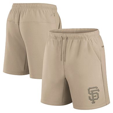 Unisex Fanatics Khaki San Francisco Giants Elements Super Soft Fleece Shorts