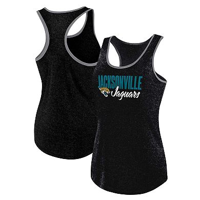 Women's Fanatics Heather Black Jacksonville Jaguars Plus Size Fuel Tank Top