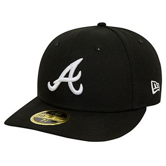 Men's New Era Black Atlanta Braves Low Profile 59FIFTY Fitted Hat