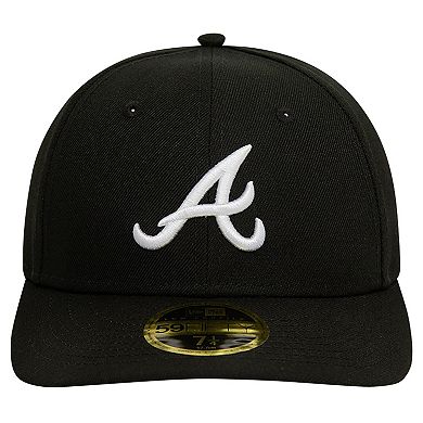 Men's New Era Black Atlanta Braves Low Profile 59FIFTY Fitted Hat