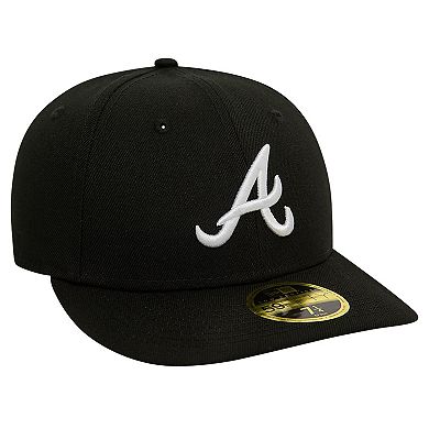 Men's New Era Black Atlanta Braves Low Profile 59FIFTY Fitted Hat