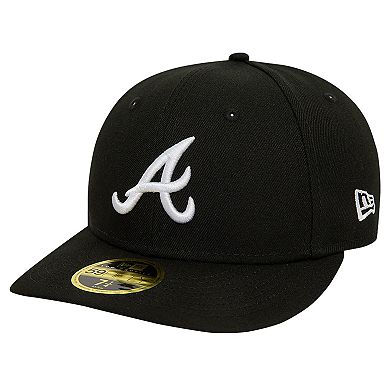 Men's New Era Black Atlanta Braves Low Profile 59FIFTY Fitted Hat