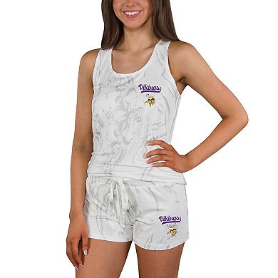 Women's Concepts Sport Minnesota Vikings Quartz Hacci Knit Tank Top & Shorts Sleep Set