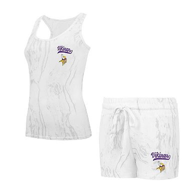Women's Concepts Sport Minnesota Vikings Quartz Hacci Knit Tank Top & Shorts Sleep Set