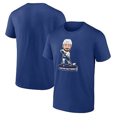 Men's Fanatics Branded Auston Matthews Blue Toronto Maple Leafs Player Bobblehead T-Shirt