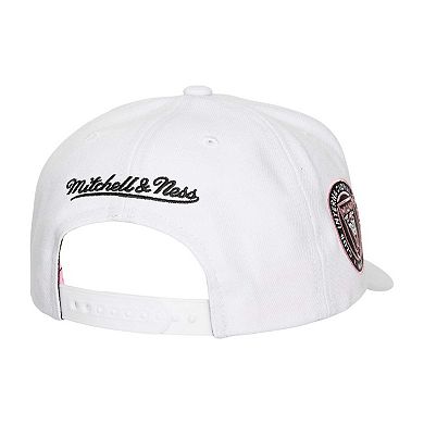 Men's Mitchell & Ness White Inter Miami CF Palm Tree Pro Snapback Hat