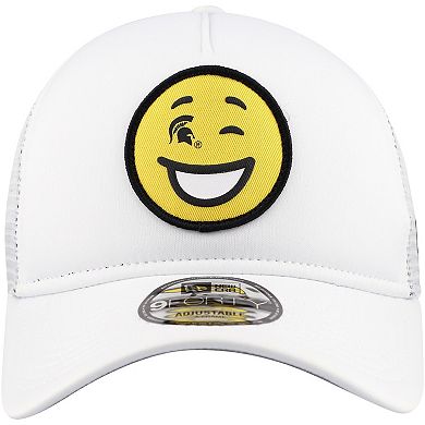 Men's New Era White Michigan State Spartans Wink Foam Trucker Adjustable Hat