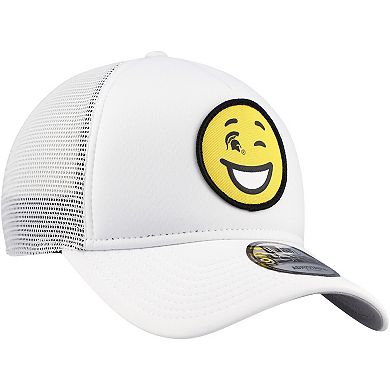 Men's New Era White Michigan State Spartans Wink Foam Trucker Adjustable Hat