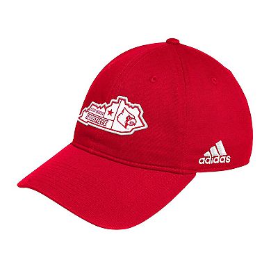 Men's adidas Red Louisville Cardinals State Slouch Adjustable Hat