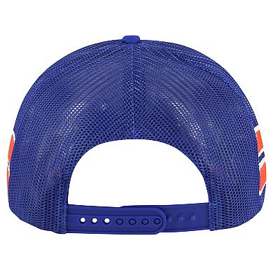 Men's '47 Royal New York Islanders Sideband Stripes Trucker Snapback Hat