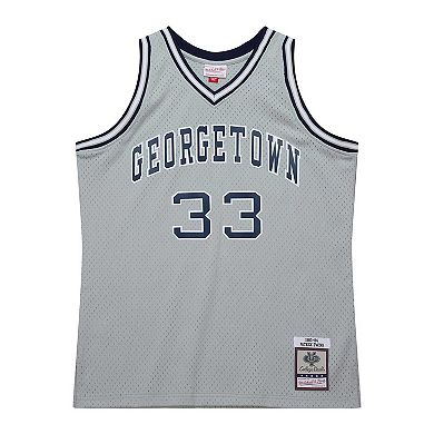 Men's Mitchell & Ness Patrick Ewing Gray Georgetown Hoyas 1983/84 Swingman Player Jersey