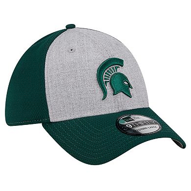 Men's New Era Heather Gray/Green Michigan State Spartans Two-Tone 39THIRTY Flex Hat