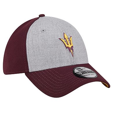 Men's New Era Heather Gray/Maroon Arizona State Sun Devils Two-Tone 39THIRTY Flex Hat