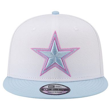 Men's New Era White/Light Blue Dallas Cowboys 2-Tone Color Pack 9FIFTY Snapback Hat