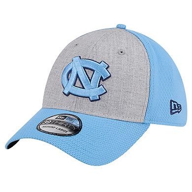 Men's New Era Heather Gray/Carolina Blue North Carolina Tar Heels Two-Tone 39THIRTY Flex Hat