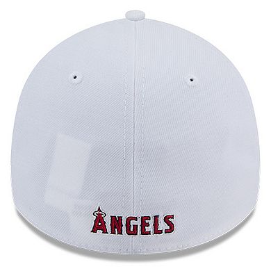 Men's New Era White Los Angeles Angels Evergreen 39THIRTY Flex Hat