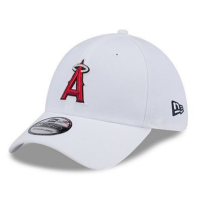 Men's New Era White Los Angeles Angels Evergreen 39THIRTY Flex Hat