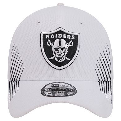 Men's New Era White Las Vegas Raiders Active 39THIRTY Flex Hat