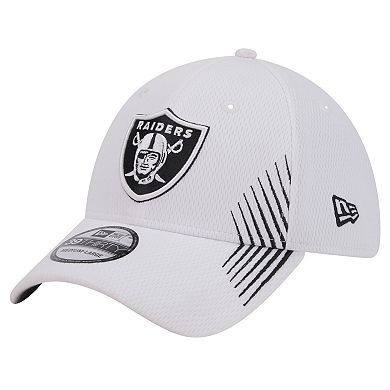 Men's New Era White Las Vegas Raiders Active 39THIRTY Flex Hat