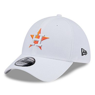 Men's New Era White Houston Astros Evergreen 39THIRTY Flex Hat
