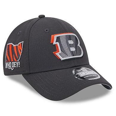 Men's New Era  Graphite Cincinnati Bengals 2024 NFL Draft 9FORTY Adjustable Hat