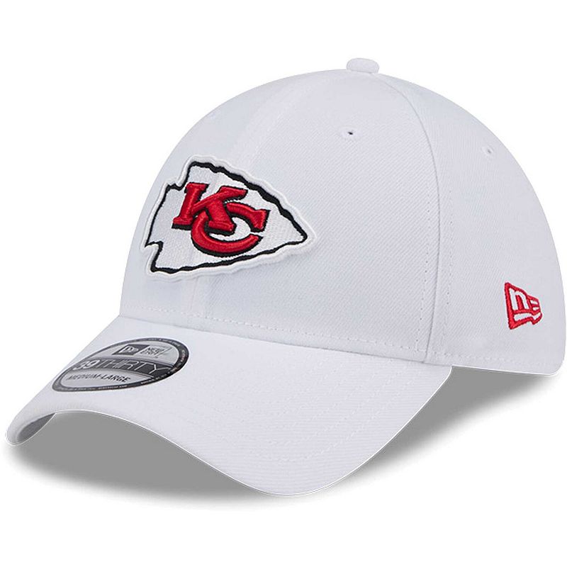 Men's New Era White Kansas City Chiefs Main 39THIRTY Flex Hat,