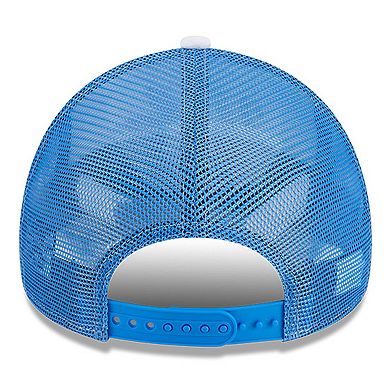 Men's New Era White/Blue UCLA Bruins Court Sport Foam A-Frame 9FORTY Adjustable Trucker Hat