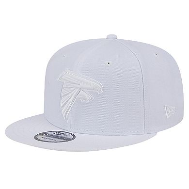 Men's New Era Atlanta Falcons Main White on White 9FIFTY Snapback Hat