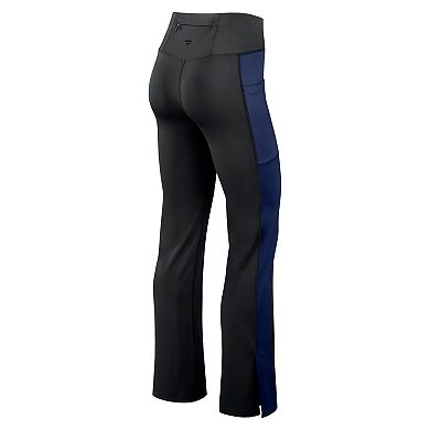 Women's Fanatics Signature Black Atlanta Braves Studio Fitted Flared Leggings