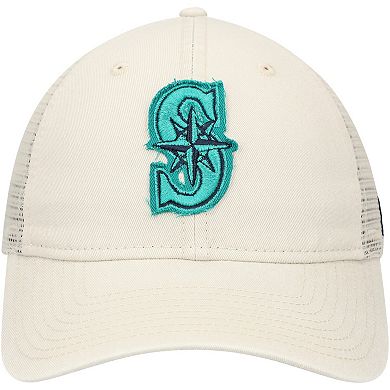 Men's New Era Stone Seattle Mariners Game Day 9TWENTY Adjustable Trucker Hat