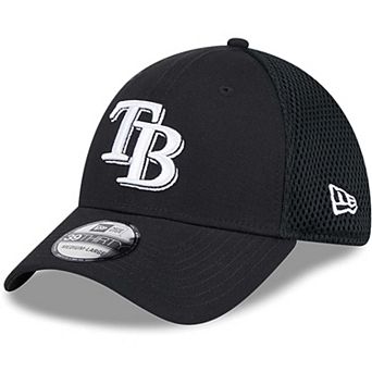 Men's New Era Tampa Bay Rays Evergreen Black & White Neo 39THIRTY Flex Hat