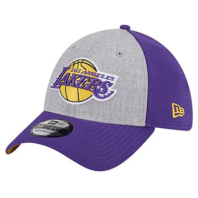 Men's New Era Heather Gray/Purple Los Angeles Lakers Two-Tone 39THIRTY Flex Hat