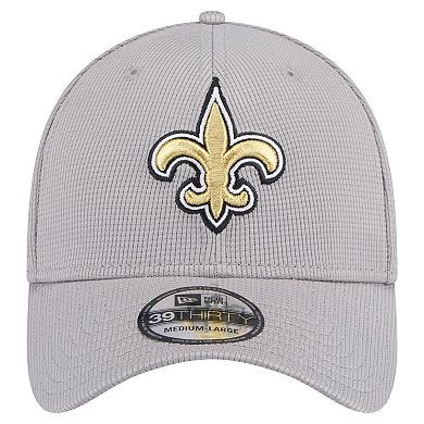 Men's New Era Gray New Orleans Saints Active 39THIRTY Flex Hat
