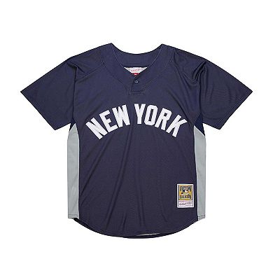 Men's Mitchell & Ness Derek Jeter Navy New York Yankees Cooperstown Collection Batting Practice Jersey
