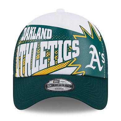 Youth New Era Green Oakland Athletics Boom 9FORTY Adjustable Hat