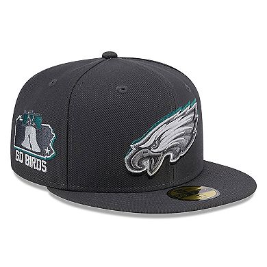 Men's New Era  Graphite Philadelphia Eagles Official 2024 NFL Draft On Stage 59FIFTY Fitted Hat