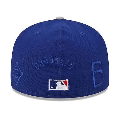 Men's New Era Royal/Gray Los Angeles Dodgers Multi Logo 59FIFTY Fitted Hat