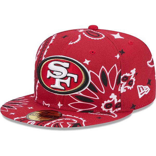 Men's New Era Scarlet San Francisco 49ers Paisley 59FIFTY Fitted Hat