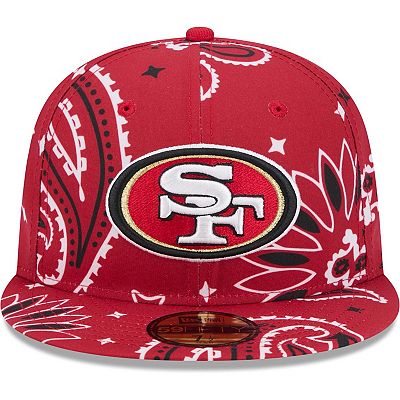 Men's New Era Scarlet San Francisco 49ers Paisley 59FIFTY Fitted Hat