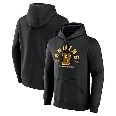 Men's Fanatics Branded  Black Boston Bruins Centennial The Early Years Pullover Hoodie
