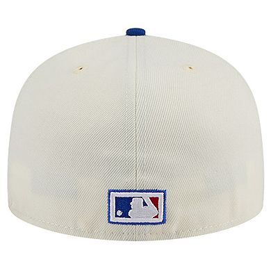 Men's New Era Cream Texas Rangers Cooperstown Collection Chrome 59FIFTY Fitted Hat