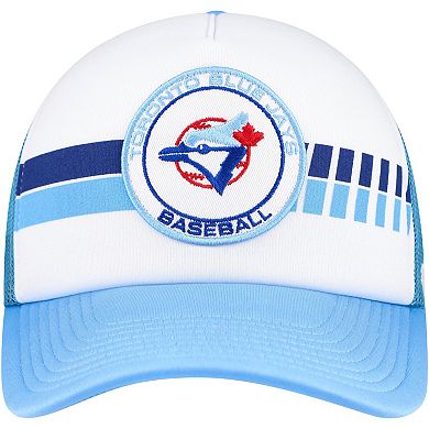 Men's '47 White/Powder Blue Toronto Blue Jays Cooperstown Collection Wax Pack Express Trucker Adjustable Hat