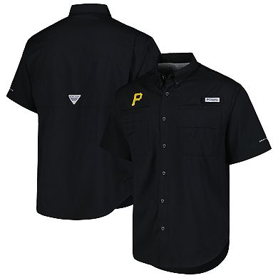 Men's Columbia Black Pittsburgh Pirates Tamiami Omni-Shade Button-Down Shirt