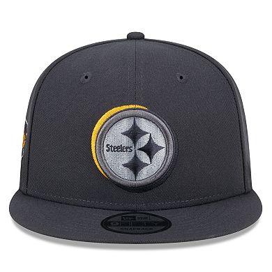 Men's New Era  Graphite Pittsburgh Steelers 2024 NFL Draft 9FIFTY Snapback Hat