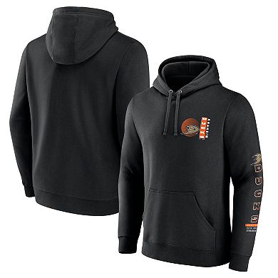 Men's Fanatics Black Anaheim Ducks Revolution Pullover Hoodie