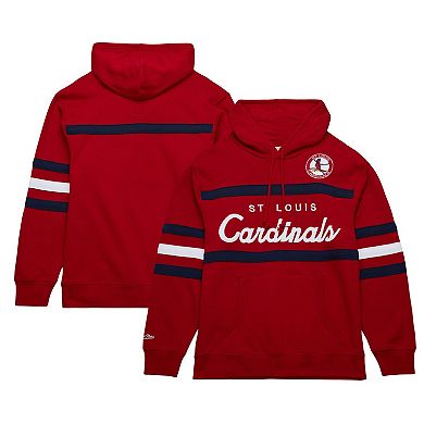 Men's Mitchell & Ness Red St. Louis Cardinals Head Coach Pullover Hoodie