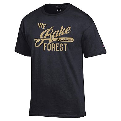 Men's Champion Black Wake Forest Demon Deacons Rake Forest T-Shirt