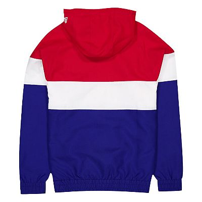 Men's New Era Blue Atlanta Braves Ripstop Raglan Quarter-Zip